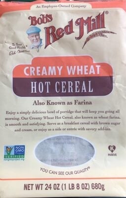 Bob's Red Mill Creamy Wheat Hot Cereal package