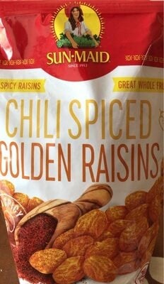 Sun-Maid Chili Spiced Golden Raisins packaging