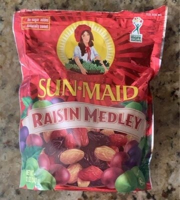 Sun-Maid California Raisin Medley Resealable Stand-Up packaging