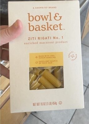 Shoprite Enriched Macaroni Product, Ziti Rigati No. 1 package