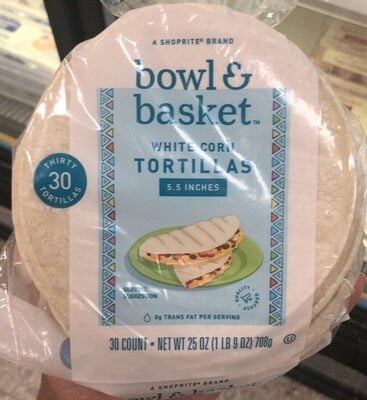 Shoprite White Corn Tortillas package