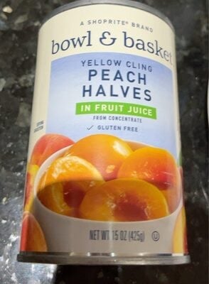 Shoprite Yellow Cling Peach Halves In Fruit Juice package