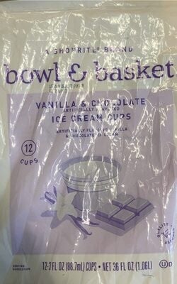 Shoprite Vanilla & Chocolate Ice Cream Cups package