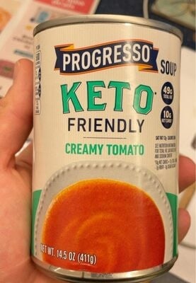 Progresso Keto Friendly Creamy Tomato Soup packaging