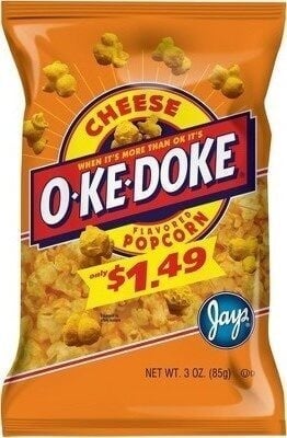 Okedoke Cheese Popcorn packaging
