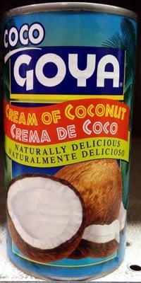 Goya Cream Of Coconut packaging