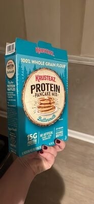 Krusteaz Protein Buttermilk Pancake Mix package