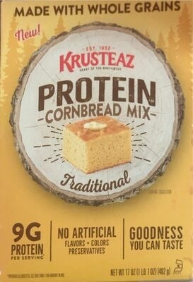 Krusteaz Traditional Protein Cornbread Mix package