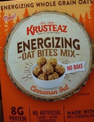 Krusteaz Cinnamon Oat Energizing Oat Bites Mix package
