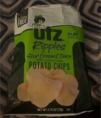 Utz Gluten Free Sour Cream & Onion Potato Chips packaging