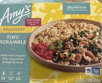 Amy's Tofu Scramble packaging