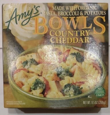 Amy's Country Cheddar Bowls packaging