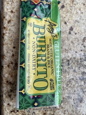 Amy's Non-Dairy Gluten Free Burrito package
