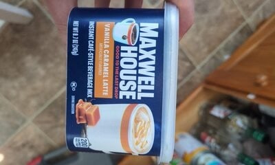 Maxwell House Vanilla Caramel Latte Caf-Style Beverage Mix packaging