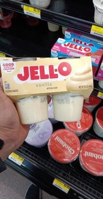 Jell-O Original Vanilla Refrigerated Pudding Cup Snacks - 4 X package