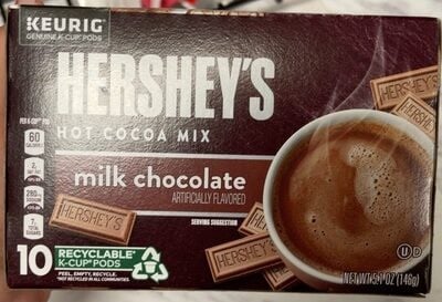 Hershey's Milk Chocolate Hot Cocoa Mix K-Cup Pods packaging