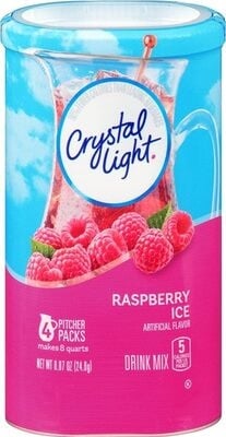 Crystal Light Drink Mix, Raspberry Ice packaging