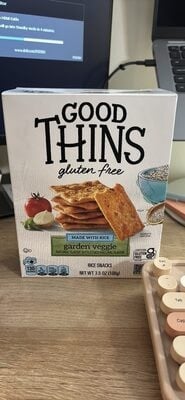 Good Thins Garden Veggie Flavor Rice Snacks packaging