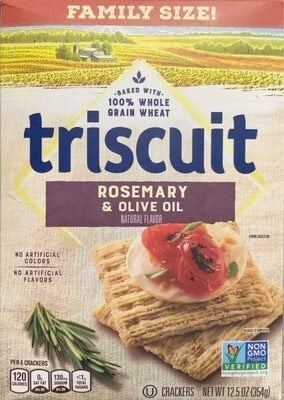 Triscuit Rosemary & Olive Oil Crackers packaging