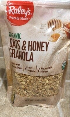 Raley's Organic Oats & Honey Granola packaging