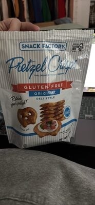 Snack Factory Pretzel Crisps Gluten Free, Original Flavor package