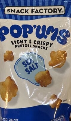 Snack Factory Pop'Ums Sea Salt Pretzel Snacks package