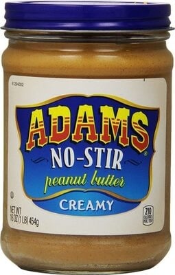 Adams No-Stir Peanut Butter, Crunchy packaging