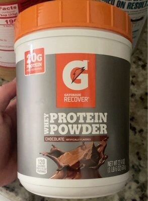 Gatorade Chocolate Flavored Whey Protein Powder packaging