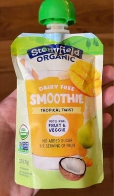 Stonyfield Tropical Twist Organic Smoothie package