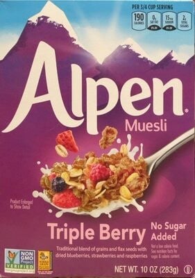 Alpen Triple Berry Muesli package