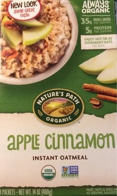 Nature's Path Hot Oatmeal, Apple Cinnamon package