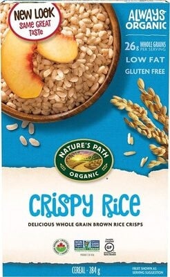 Nature's Path Organic Whole Grain Brown Crispy Rice Cereal package