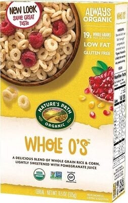 Nature's Path Whole Grain Rice & Corn, Lightly Sweetened Cereal package