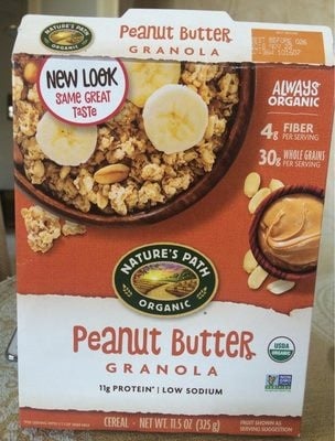 Nature's Path Organic Granola Cereal, Peanut Butter package