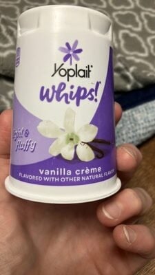 Yoplait Whips! Vanilla Creme Yogurt Mousse package
