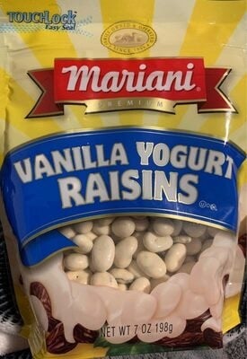 Mariani Vanilla Yogurt Raisins package
