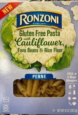 Ronzoni Gluten Free Pasta With Cauliflower, Fava Beans & Rice Flour, Penne packaging