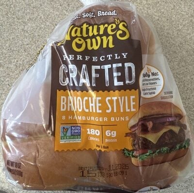 Nature's Own Brioche Style Hamburger Buns packaging