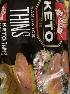 Arnold Superior Keto Rolls Sandwich Thins package