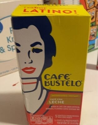 Cafe Bustelo Cafe Con Leche Instant Coffee Beverage Mix package