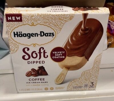 Haagen-Dazs Coffee Soft Dipped Ice Cream Bars With A Mocha Coating package