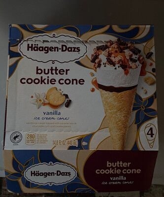 Haagen-Dazs Vanilla Butter Cookie Ice Cream Cones package