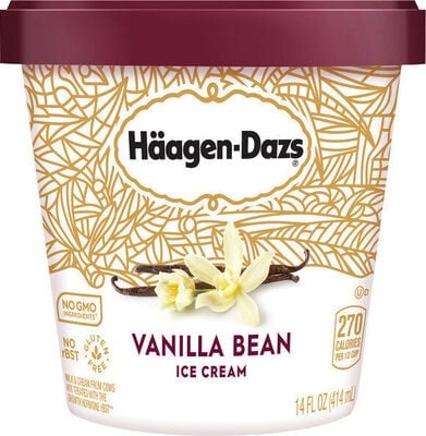 Haagen-Dazs Vanilla Bean Ice Cream package