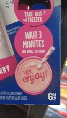 Klondike Strawberry Flavored Frozen Dairy Dessert Shake package