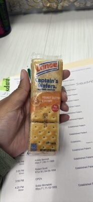 Lance Captain's Wafers, Crackers, Peanut Butter & Honey package