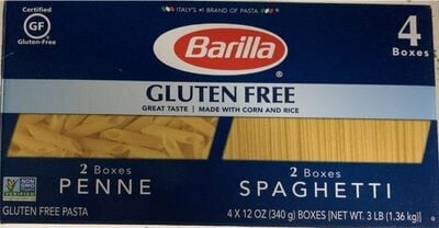Barilla Gluten Free Pasta, Penne, Spaghetti package