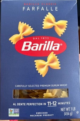 Barilla Classic Farfalle N65 Pasta package