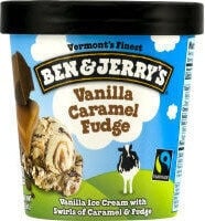 Ben & Jerry's Vanilla Caramel Fudge Ice Cream package