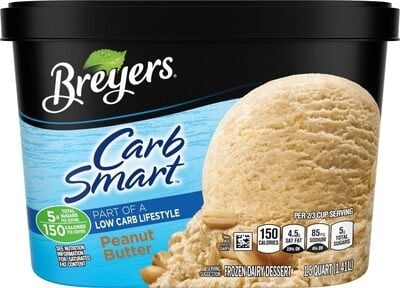 Breyers Peanut Butter Frozen Dairy Dessert packaging