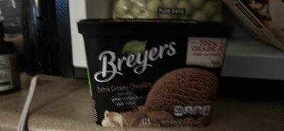 Breyers Extra Creamy Chocolate Frozen Dairy Dessert package